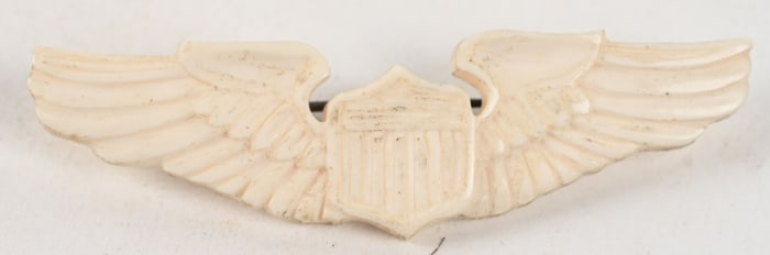 WWII US ARMY AIR CORPS PILOT WINGS IN BONE WW2
