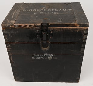 WW2 NAZI GERMAN 15CM FIELD HOWITZER CANISTER CRATE