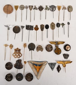 WWII NAZI GERMAN STICKPIN & MEMBERSHIP BADGE LOT