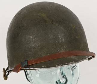WWII US ARMY M1 COMBAT HELMET W CAPAC LINER WW2