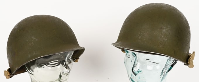 WWII US M1 COMBAT HELMET LOT W MINE SAFETY LINER