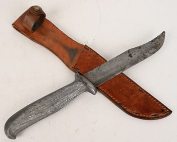 WWII MURPHY COMBAT FIGHTING KNIFE & SCABBARD WW2