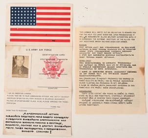 WWII US AIR CORPS BLOOD CHIT W PHOTO WW2