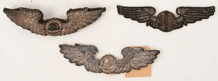 WWII THEATER MADE BULLION WINGS PILOT NAVIGATOR