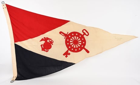 WWII MARINE CORPS QUARTERMASTER CORPS FLAG USMC