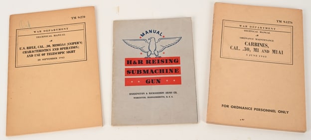 WWII MANUALS M1903A4 SNIPER RIFLE REISING CARBINE