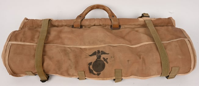 WWII MARINE CORPS OFFICERS SUIT CASE BEDDING ROLL