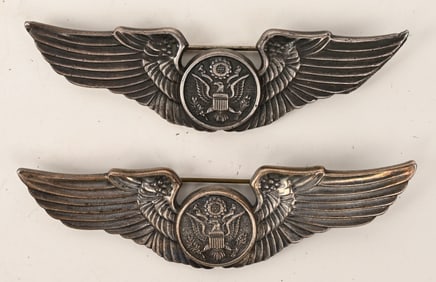 WWII US ARMY AIR CORPS AIR CREW WINGS COIN SILVER