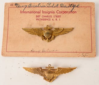 1930's and WWII NAVAL AVIATOR WINGS LOT WW2