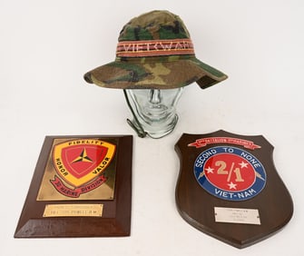 VIETNAM NAMED MARINE CORPS GROUP W BOONIE CAP