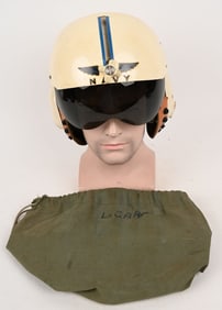 VIETNAM US NAVY USN BPH-2 FLIGHT HELMET W BAG