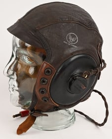WWII US ARMY AIR CORPS TYPE A-11 FLIGHT HELMET WW2
