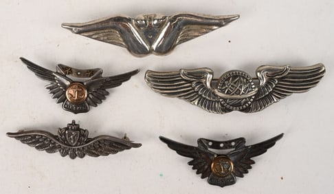 WWII US NAVIGATOR WINGS NORWEGIAN PILOT WINGS WW2