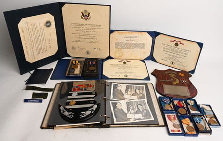 WWII KOREA VIETNAM AVIATOR GROUP MEDALS DOCUMENTS
