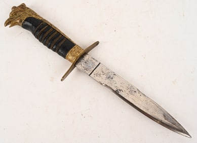 WWII ITALIAN YOUTH DAGGER IN LEATHER SCABBARD WW2