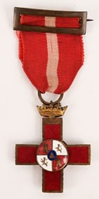 WWII SPANISH MILITARY MERIT 1ST CLASS RED DISTINCN