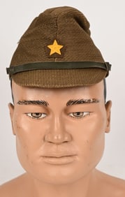 WWII JAPANESE OFFICER COMBAT CAP OR HAT W STAR WW2