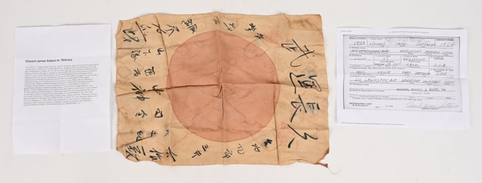 WWII JAPANESE ARMY SOLDIERS NATL. FLAG W/ KANJI