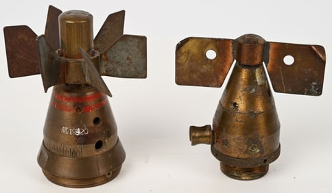 WWII JAPANESE FUZE LOT TYPE D-2 & TYPE 99 NOSE WW2