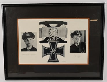 NAZI GERMAN UBOAT SIGNED PRINT TOPP & KRETSCHMER