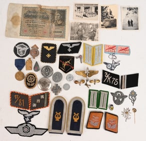 WWII ITALIAN & NAZI GERMAN INSIGNIA LOT TINNIES
