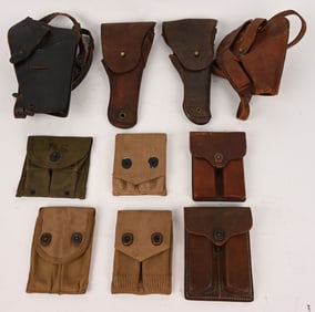 WW1 & WWII US MILITARY AMMO POUCH HOLSTER LOT WW2