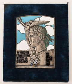 WWII ITALIAN UNIONE ITALIANA TIRO A SEGNO PLAQUE