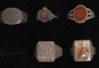 WW1 & WWII US SERVICEMANS RINGS 26TH DIV. 3RD ARMY