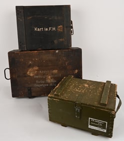 WWII & POST NAZI GERMAN AMMO CRATES KRIEGSMARINE