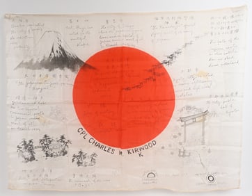 WWII JAPANESE CAPTURED FLAG BY 41ST DIVISON WW2