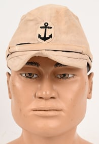 WWII JAPANESE WHITE NAVY PETTY OFFICER FIELD CAP