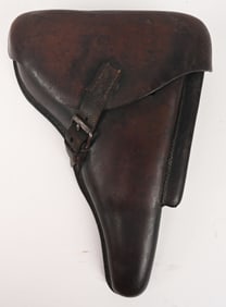 1930's COMMERCIAL BROWN LEATHER LUGER HOLSTER