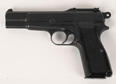 PRE WAR FN HI-POWER WITH TANGENT REAR SIGHT 9MM