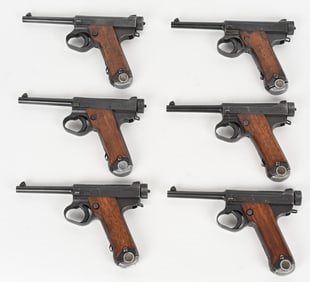 RARE SET OF 6 JAPANESE TYPE 14 PISTOLS 1945 DATED