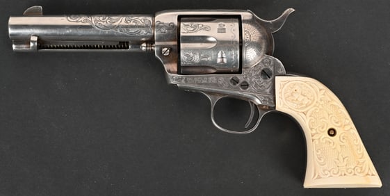 ENGRAVED SILVER PLATED COLT SAA