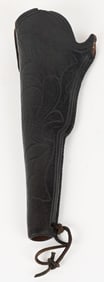 SLIM HIM HOLSTER W/ FLORAL CARVINGS 1870'S