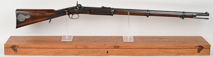 CASED WHITWORTH PERCUSSION "SHARPSHOOTER" RIFLE