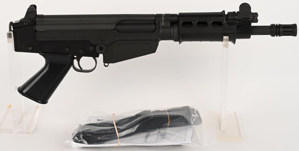 DSA SA-58 FAL 7.62X51 SEMI AUTO PISTOL: SERIAL NUMBER: DSA49125. BARREL: 8 1/2". CALIBER: 7.62X51MM. The DSA SA-58 is a variant of the FN FAL. This factory-built pistol features a metric pattern cast steel receiver with sling eye, phosphate