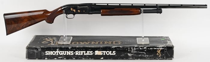 BROWNING M-12 GRADE 5 ENGRAVED PUMP ACTION SHOTGUN