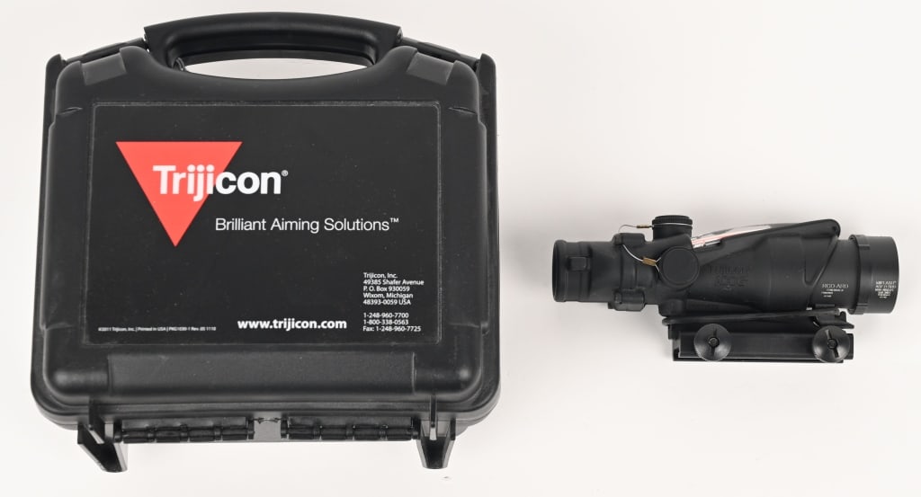 TRIJICON ACOG 4X32 USMC RCO RIFLESCOPE: The TA31RCO is an Advanced Combat Optical Gunsight (ACOG) designed for the USMC's M16A4 weapon system (20" barrel). It incorporates dual illumination technology using a combination of fiber optics and