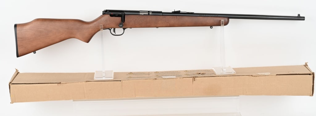 SAVAGE MARK I G 22LR RIFLE W/ BOX: SERIAL NUMBER: 1263247. BARREL: 21". CALIBER: 22 S-L-LR. The Mark I G is a reliable single-shot, bolt-action rimfire with serious features, including user-adjustable Accu Trigger™ technology for