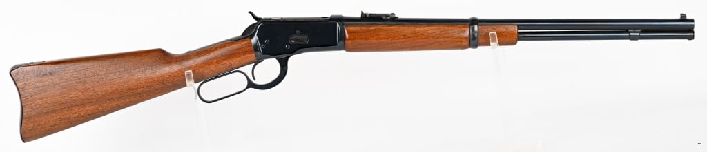 WINCHESTER MODEL 92 SRC LEVER ACTION 357 MAG: SERIAL NUMBER: 706628 BARREL: 19 1/4" CALIBER: 357 MAGNUM. MANUFACTURED: Receiver date is 1915. ( THIS RIFLE WAS CONVERTED TO 357 MAG AT SOME POINT.) Metal has been refinished blue at some point. Blad