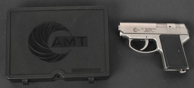 AMT BACKUP SEMI AUTOMATIC PISTOL WITH CASE