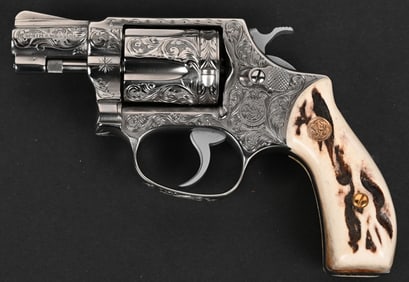 SMITH & WESSON COLT MODEL 60 ENGRAVED .38 SPECIAL