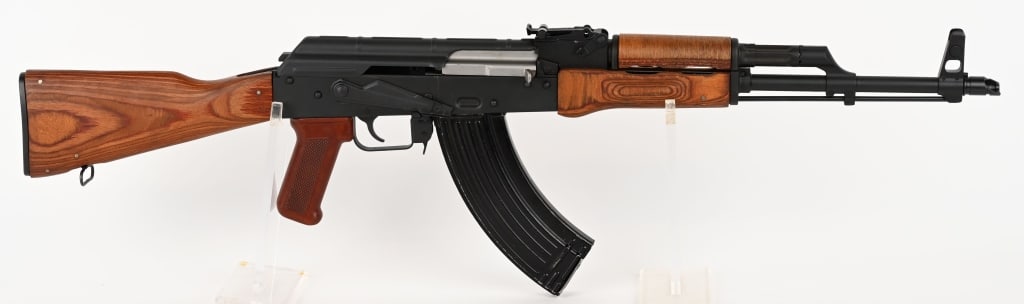 YUGO/JAMES RIVER ARMORY JR-M72B1 SEMI AUTO RIFLE: SERIAL NUMBER: BT15852. BARREL:16". CALIBER: 7.62X39MM. Manufactured in North Carolina using a combination of US domestic parts and Russian parts. Finished in a soft military blue finish with wood sto