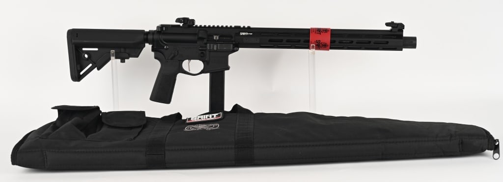 SPRINGFIELD ARMORY SAINT VICTOR 9MM CARBINE AR15: SERIAL NUMBER: ST562871. BARREL: 16". CALIBER: 9MM. The SAINT® Victor 9mm Carbine is designed to deliver a PCC (pistol caliber carbine) with all the performance and capabilities you have come to