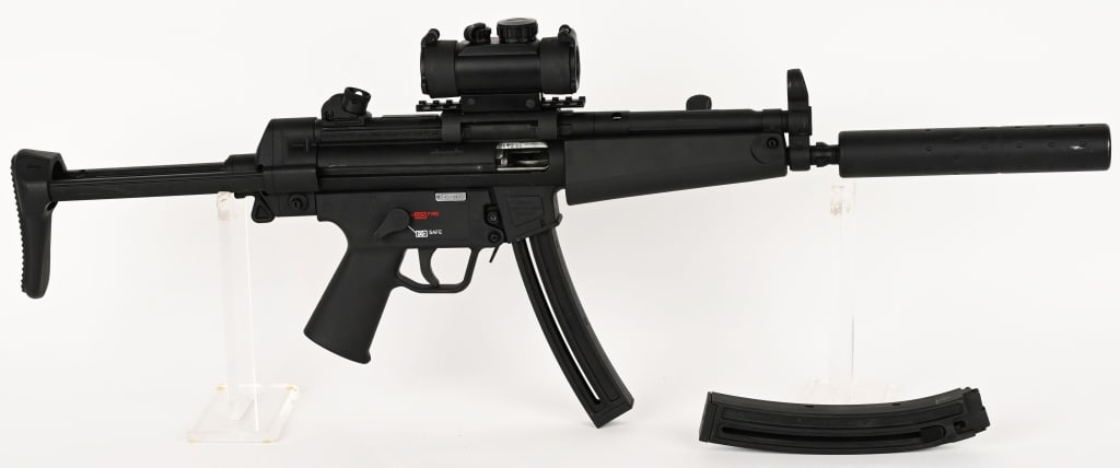 H&K MP5 SEMI AUTOMATIC 22LR RIFLE: SERIAL NUMBER: WG011417. BARREL: 16". CALIBER: .22 LR. The Heckler & Koch MP5 in .22 LR caliber is a superb semi-auto rifle that combines the iconic design of the classic MP5 with practicality and aff