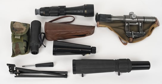 LOT OF MONOCULARS AND SPOTTING SCOPES