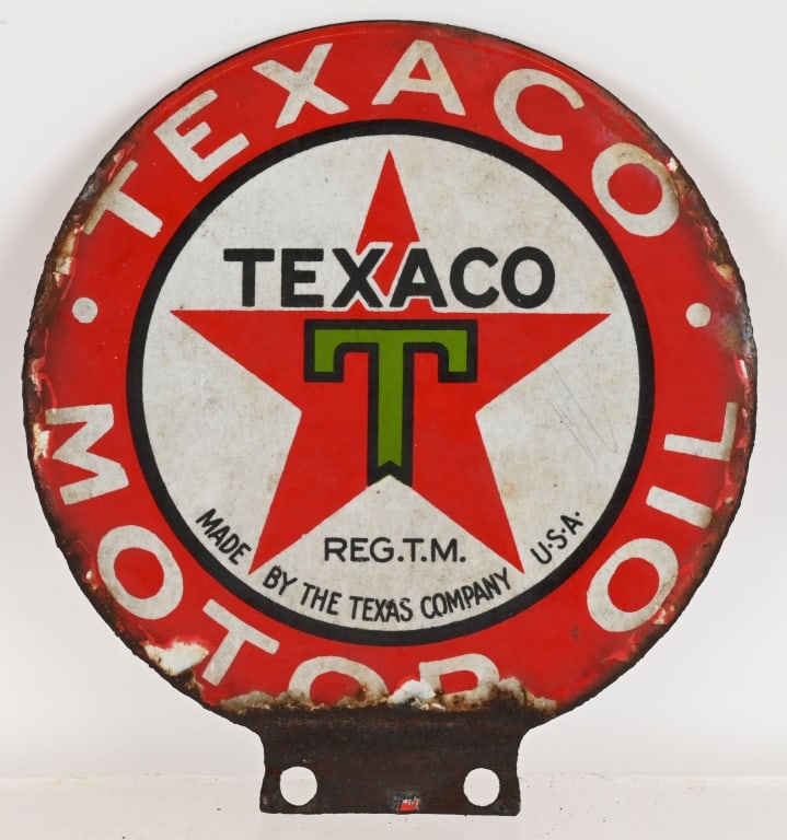 TEXACO MOTOR OIL DSP LICENSE PLATE TOPPER (1 of 2)