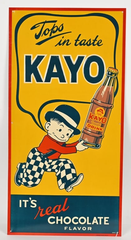 KAYO CHOCOLATE DRINK EMBOSSED TIN SIGN (1 of 5)
